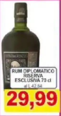 Pewex Rum diplomatico riserva esclusiva offerta