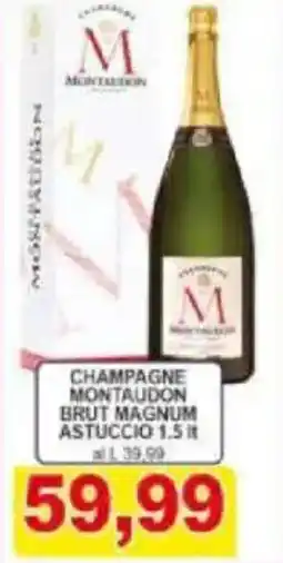 Pewex Champagne montaudon brut magnum astuccio offerta