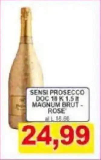 Pewex Sensi prosecco DOC 18 k magnum brut- rose offerta