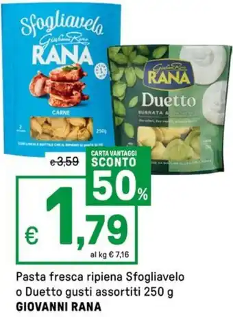 Pasta fresca ripiena Sfogliavelo o Duetto GIOVANNI RANA