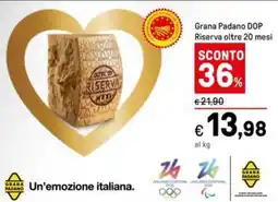 Iper La Grande Grana Padano DOP Riserva oltre 20 mesi offerta