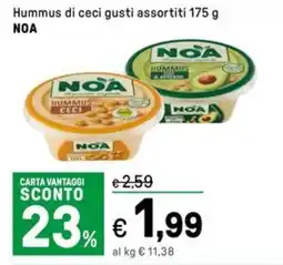 Iper La Grande Hummus di ceci NOA offerta