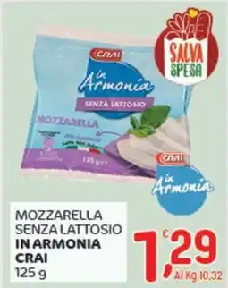 Crai Mozzarella senza lattosio in armonia CRAI offerta