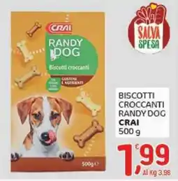 Crai Biscotti croccanti randy dog CRAI offerta