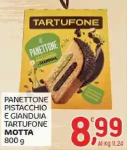 Crai Panettone pistacchio e gianduia tartufone MOTTA offerta