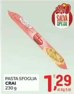 Crai Pasta sfoglia CRAI offerta