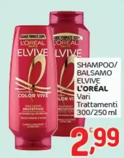 Crai Shampoo/ balsamo elvive L'ORÉAL offerta