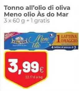 Coop Tonno all'olio di oliva Meno olio Às do Mar offerta