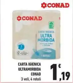 Conad City Carta igienica ultramorbida CONAD offerta