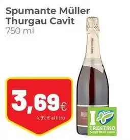 Coop Spumante Müller Thurgau Cavit offerta