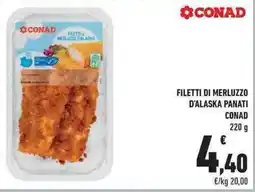 Conad City Filetti di merluzzo d'alaska panati CONAD offerta