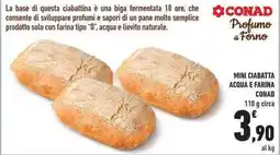 Conad City Mini ciabatta acqua e farina CONAD offerta