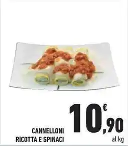 Conad City Cannelloni ricotta e spinaci offerta