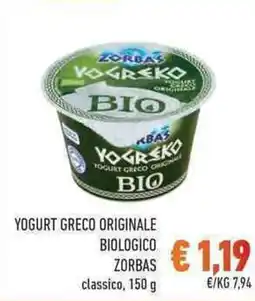 Conad City Yogurt greco originale biologico ZORBAS offerta