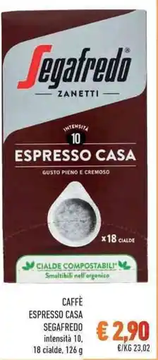 Conad City Caffè espresso casa SEGAFREDO offerta