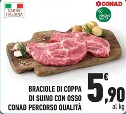 Conad City Braciole di coppa di suino con osso conad percorso qualità offerta