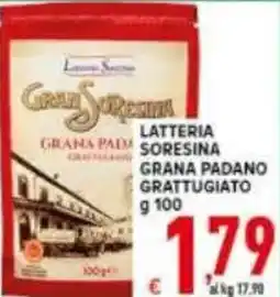 Iper Triscount Latteria soresina grana padano grattugiato offerta