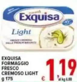 Iper Triscount Exquisa formaggio fresco cremoso light offerta