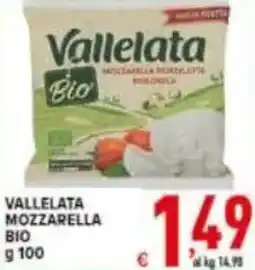 Iper Triscount Vallelata mozzarella bio offerta