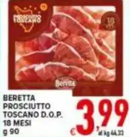 Iper Triscount Beretta prosciutto toscano d.o.p. 18 mesi offerta