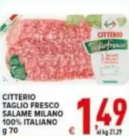 Iper Triscount Citterio taglio fresco salame milano 100% italiano offerta