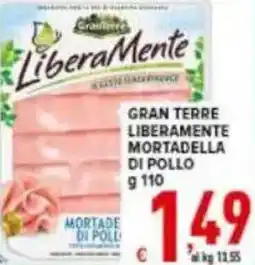 Iper Triscount Gran terre liberamente mortadella di pollo offerta