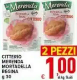 Iper Triscount Citterio merenda mortadella regina offerta