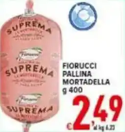 Iper Triscount Fiorucci pallina mortadella offerta