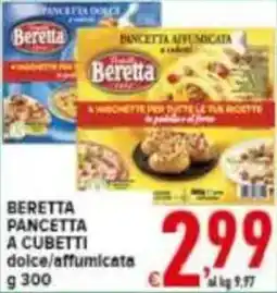 Iper Triscount Beretta pancetta a cubetti offerta