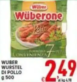 Iper Triscount Wuber wurstel di pollo offerta