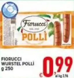 Iper Triscount Fiorucci wurstel polli offerta