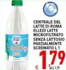Iper Triscount Centrale del latte di roma elledi latte microfiltrato senza lattosio parzialmente scremato offerta