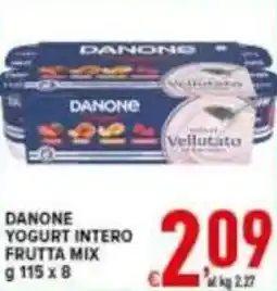 Iper Triscount Danone yogurt intero frutta mix offerta