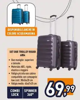 Unieuro Joiahome set due trolley rigidi 6854 offerta