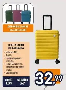 Unieuro Joiahome trolley cabina bicolore A6854 offerta
