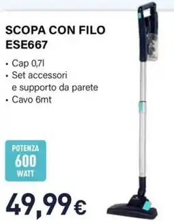 Unieuro Electroline SCOPA CON FILO ESE667 offerta