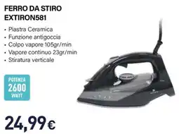 Unieuro Electroline FERRO DA STIRO EXTIRON581 offerta