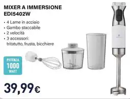 Unieuro Electroline MIXER A IMMERSIONE EDI5402W offerta