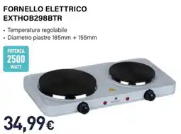 Unieuro Electroline FORNELLO ELETTRICO EXTHOB298BTR offerta