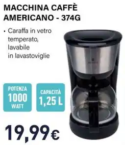 Unieuro Electroline MACCHINA CAFFÈ AMERICANO - 374G offerta