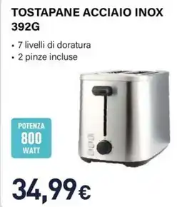 Unieuro Electroline TOSTAPANE ACCIAIO INOX 392G offerta