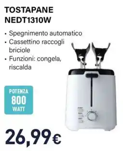 Unieuro Electroline TOSTAPANE NEDT1310W offerta