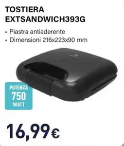 Unieuro Electroline TOSTIERA EXTSANDWICH393G offerta