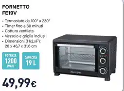Unieuro Electroline FORNETTO FE19V offerta
