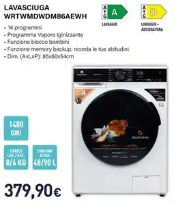 Unieuro Electroline LAVASCIUGA WRTWMDWDM86AEWH offerta