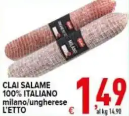 Iper Triscount Clai salame 100% italiano offerta
