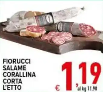 Iper Triscount Fiorucci salame corallina corta offerta