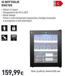 Unieuro Electroline 12 BOTTIGLIE EWC12S offerta