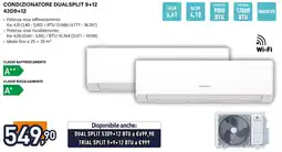 Unieuro Electroline CONDIZIONATORE DUALSPLIT 9+12 43D9+12 offerta