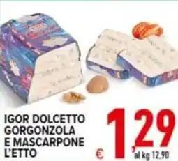 Iper Triscount Igor dolcetto gorgonzola e mascarpone offerta
